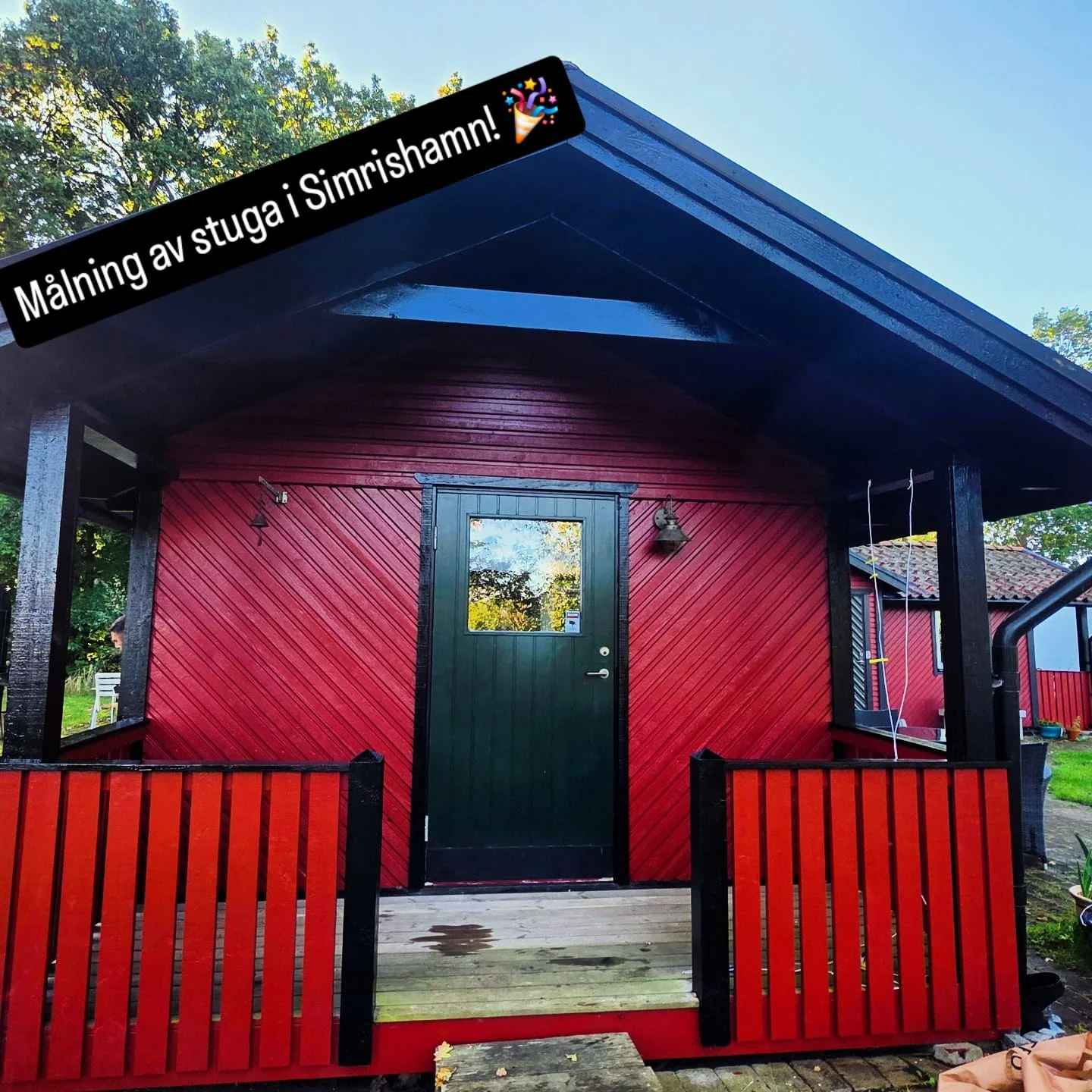 Ljus villa efter målning